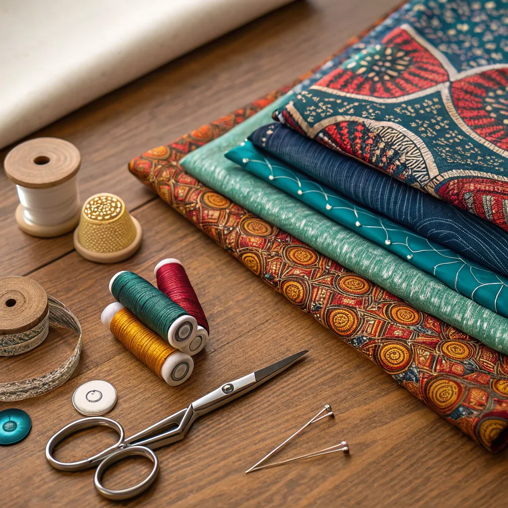 Sewing tools and fabrics