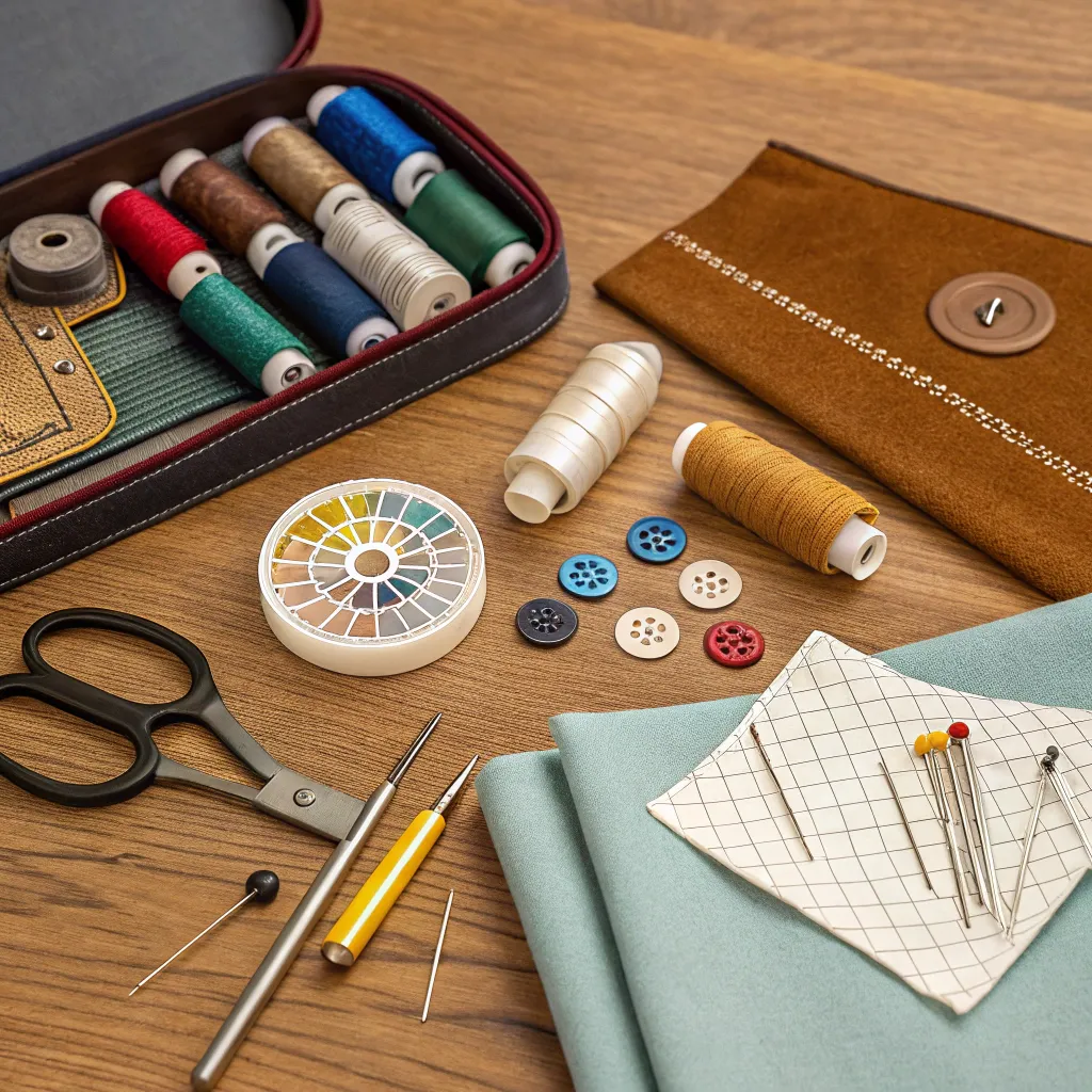 Sewing tools and materials provided by DRENOVITHAL